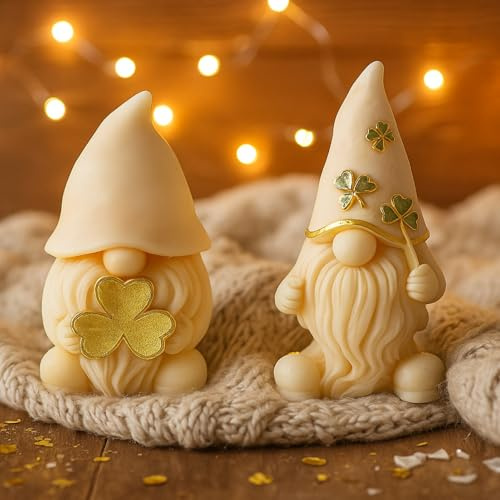 Silikonform Weihnachten Wichtel, 2er Silikonformen Gießformen Weihnachten | Wichtel Kerzenformen zum Gießen Gießformen Silikon Weihnachten Silikonform Wichtel Gips Zum Gießen für DIY Weihnachtsdeko