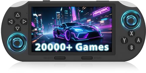 Retro Game Console Handheld, 4.5-Inch IPS Screen, 20,000+ Pre-Installed Classic Games, 64GB, Supports 15+ Emulators, 3000mAh Battery - Portable Gaming Device for Kids & Adults