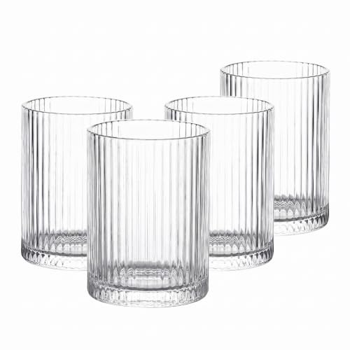 Gläser Set 4er Trinkgläser 260ml, Wassergläser, Cocktailgläser, Saftglas