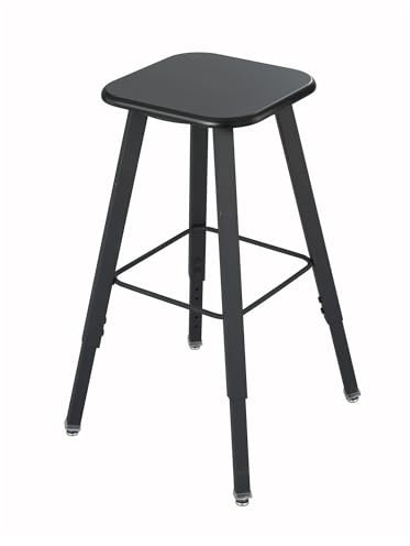 Safco Produkte 1205BL alphabetter Hocker für alphabetter Stand-up Schreibtisch (separat erhältlich), schwarz Rahmen/Sitz schwarz Hocker schwarz