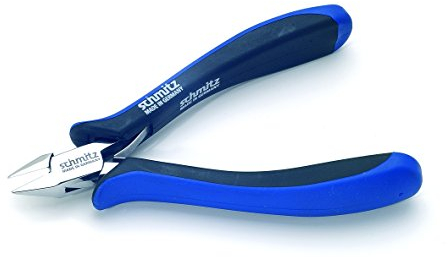 Seitenschneider 125mm - schmitz 3223HS22 - spitzer Kopf ohne Schneid-Wate für einen bündigen Schnitt - ESD/EGB sicher - Durchgestecktes Zangengelenk für Profis - Made in Germany - Solingen