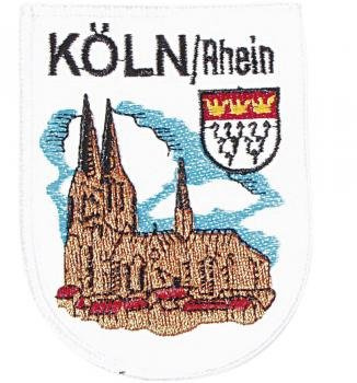 AUFNÄHER - Wappen Köln Rhein - 04007 Gr. ca. 4 x 9 cm - Patches Stick Applikation