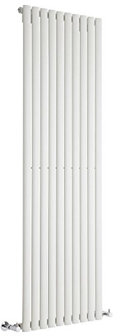 Milano Aruba White Vertical Single Oval Panel Radiator - 1780mm x 590mm