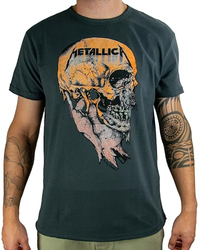 Amplified Metallica Sad But True Crew Neck T-Shirt Gris Charcoal S