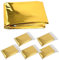 ZENUTA Couverture de survie, couverture de sauvetage, or/argent, Lot de 5
