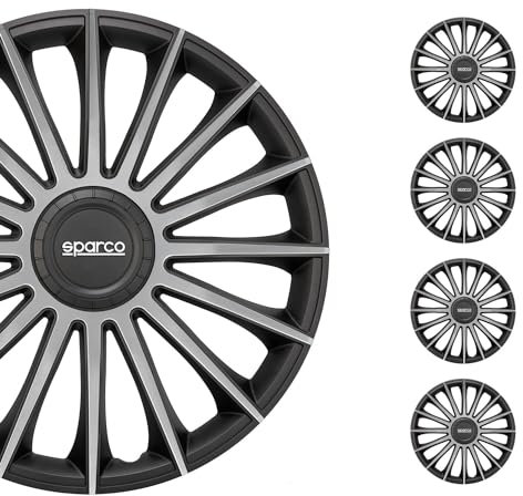 Sparco Spc1593Bksv Copricerchi, Argento, 15, Set Di 4