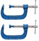2X Malleable Cast Iron G Clamps | Ideal for Wood/Metal Work, & Welding