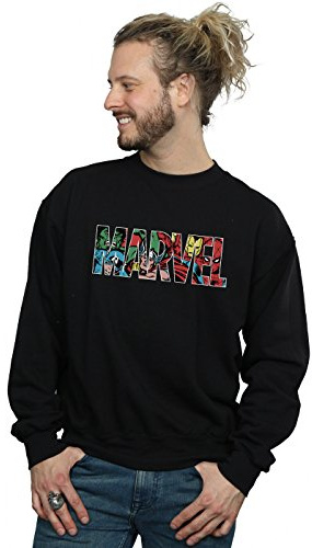 Marvel Comics Men's Logo Character Infill Sweatshirt