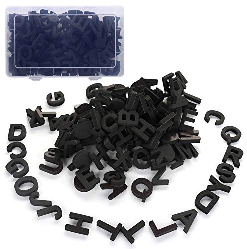 Jycra Magnetische Buchstaben, Schaumstoff-Alphabet, Kühlschrank-Magnete, das beste pädagogische Spielzeug für Vorschul-Lernen, Rechtschreibung, 124 Stück 3.5X0.9cm Schwarz