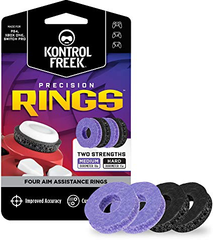 KontrolFreek Precision Rings | Aim Assist contrôle de mouvement pour PlayStation 4 (PS4), PlayStation 5 (PS5), Xbox One, Xbox Series X|S, Switch Pro et Scuf Contrôleur| Force moyenne / dure