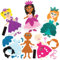Baker Ross AX123 Prinzessin-Magnet-Kits, mischen und kombinieren, ideal für Kinder-Kunst und Handwerk (8 Stück), Gelb,Blau,Grün,Lila