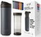 Viva Scandinavia Recharge tasse thermique Coffee to go, le couteau suisse sous flacons thermos avec filtre à café et à thé amovible, matériau haut de gamme durable, étanche, gris 0.46L