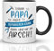 Tasse Wenn Papa es nicht Reparieren kann | Lustiger Kaffeebecher für Männer & Väter | Geschenk für Papa zum Geburtstag, Vatertag oder Weihnachten | Spruchtasse, 330 ml, Farbe: Schwarz-Blau