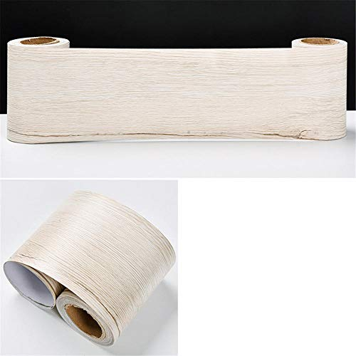 Tapetenbordüre selbstklebend PVC Sockelleiste Dekorative Bordüre Selbstklebende Home Bordüre Küche Badezimmer Wohnzimmer Birke 12cm X 1000cm