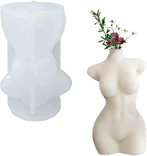 Silikon Kerzenform Körperform 3D Kerze Silikonform, DIY Körper Art Body Candle Mold Warm Frau Schleife Bowknot Kerzen Gießform für Herstellung von Kerzen, Schokolade, Seife (C)