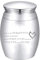 CREATCABIN Kleine Andenkenurne Für Asche von Mensch Oder Haustier, Mini-Urne Aus Metall, Moderner, Extra Kleiner Aschehalter, 30x40mm, Silber – Your Spirit Lives Within Me Forever In My Heart