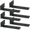 Regalhalterung,Schwerlastwinkel,Schwerlastkonsole,Winkel schwarz,Regalwinkel Metall 90 grad für Regale, Schwerlastträger unterstützung DIY (5mm dick),30cm 6 Stück