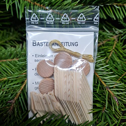 Rudolphs Schatzkiste Christbaumschmuck Sterne Bastelbeutel: 4 Verschiedene Holzsterne Ø 6,5-10 cm NEU
