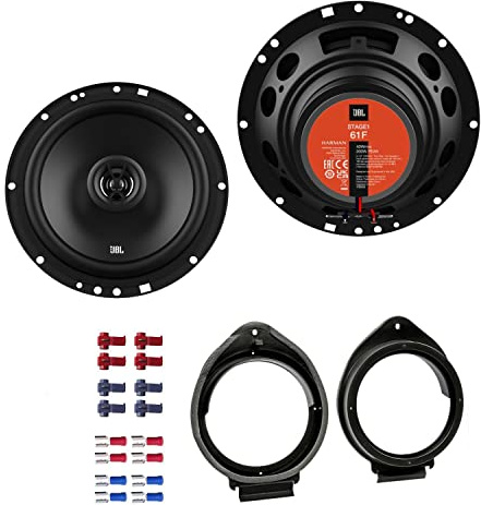 JBL Stage1 61F Lautsprecher mit Einbauset passend für Opel Astra K ab 2015 Türen vorne 400 W 165mm 2 Wege Koax