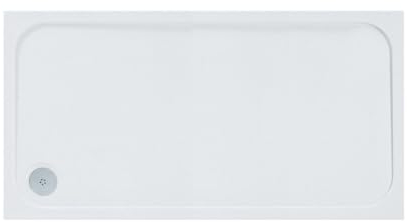 Go Bathrooms Shower Tray 1600 x 800mm White Rectangle Shower Tray 40mm Low Profile Enclosure Stone Resin Acrylic Capped Cubicle Tray