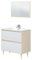 Miroytengo Mueble De Baño Verona con Patas En Color Blanco Brillo y Roble 80x45x80 cm
