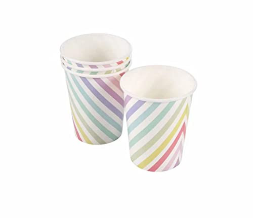 1001KDO POUR LA MAISON Set de 6 gobelets en Carton Licorne Arc en Ciel