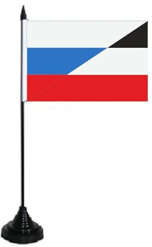 U24 Tischflagge Russland-Deutschland Kaiserreich schwarz-weiß-rot Fahne Flagge Tischfahne 10 x 15 cm