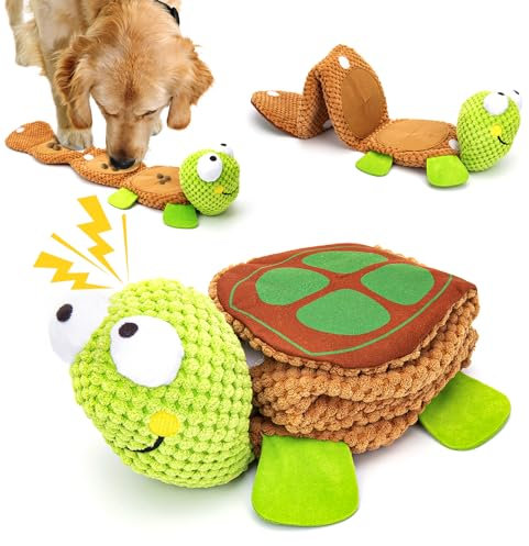 Macco Dog Puzzle Toy for Boredom, Turtle Squeak Dog Toys, Snuffle Master Toys for dogs Foraging Instinct Training Suitable for Small Medium and Large Dogs