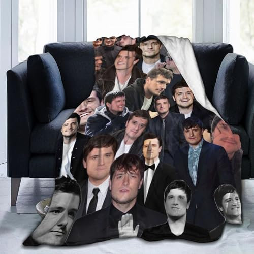 Josh Star Hutcherson Decke, Collage-Überwurf, Decke, warm, gemütlich, Plüsch, Bettdecke, Sofa, Bett, Couch, Dekoration, Geschenke für Männer, Frauen und Kinder, 203,2 x 152,4 cm