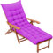 BangDon Einfarbiges Sonnenliegen-Kissen, extra dick, bequemer und atmungsaktiver Stoff, für Außenschaukel, Terrasse, Garten, Violett 2,170 x 45 cm
