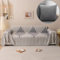 OKYUK Boho-Chenille-Sofabezug, 2-/3-/4-Sitzer- und Ecksofa, waschbar, Quasten-Design, haustierfreundlich, atmungsaktiv, Ganzjahres-Mehrzweck, Wohnzimmermöbelschutz (Boho-Grau, Größe XL (180 x 300 cm)
