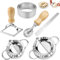 Jeinbuil Lot de 7 moules à raviolis en acier inoxydable avec emporte-pièces et roulette à pâte pour faire des raviolis dumpling