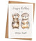 Otter Glückwunschkarte mit Spruch, Otter Geschenk, Geschenk für Freunde, Mitarbeiter, Geburtstagsgeschenk, Geburtstagskarte, Klappkarte (KT_011)
