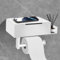 DOKKOME Toilettenpapierhalter Ohne Bohren Klopapierhalter mit Feuchttücherbox Edelstahl Klorollenhalter Rollenhalter für Badezimmer Toilet Paper Holder toilettenhalter Weiß