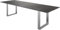 Esszimmertisch Edge Keramik Laminam® Nero Greco Anthrazit 300x100 Edelstahl Schmal