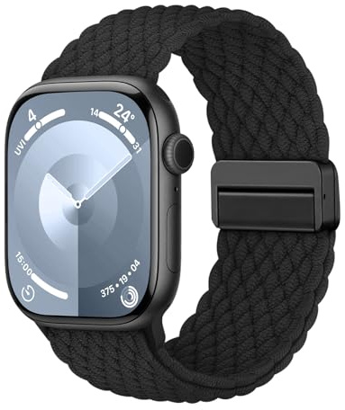 Yoohoo Geflochtenes Armband Kompatibel mit Apple Watch Armband 40mm 41mm 38mm 49mm 46mm 45mm 44mm 42mm，Magnetisch Verschluss Sport Nylon Armbänder für iWatch Ultra SE 11 10 9 8 7 6 5 4 3 2 1