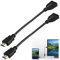 Yewseas 2 Pièces Rallonge HDMI Mâle Femelle, Câble d'Extension HDMI 4K 14cm, Adaptateur, Extension pour TV Stick, Console de Jeu, Moniteur, Projecteur, Compatible 3D, UHD, 60Hz