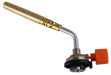 AOMIKITSTU Flammenwerfer 1 Stück, 19,5 cm Anwärmbrenner, Regelbar Abflammgerät, Unkrautbrenner Gas, Dachbrenner, Gaslötgerät, Abflammgerät, Gasbrenner für Mikro-Schweißen