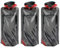 ERBO Lot de 3 bouteilles d'eau pliables de 700 ml - Avec mousqueton - Pour festival, randonnée, voyage, aventure, festival - Noir