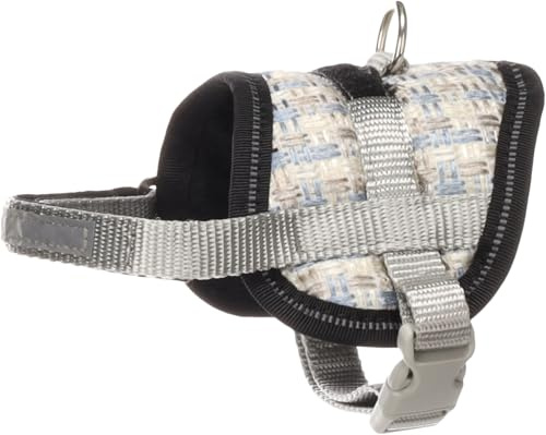 Hund Geschirr Eeny Meeny Blau & Grau S 18-28cm 31-40cm 8,5cm 15mm