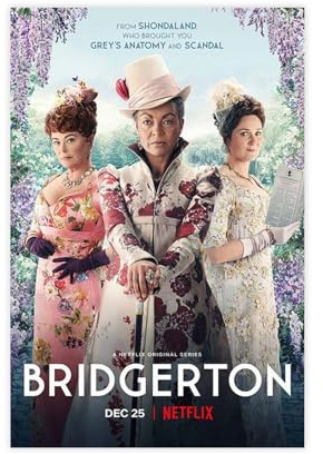 FKBALCZ Bridgerton Filmposter, Leinwand, Poster, Schlafzimmer, Dekoration, Landschaft, Büro, Raumdekoration, Geschenk, 30 x 45 cm