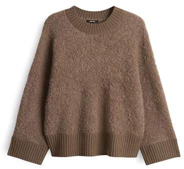OPUS Damen Pullover | PENNAN Regular Strickpullover in Bouclé Optik Cocoa, 36