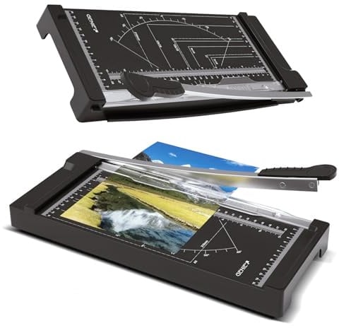 GENIE Hebelschneider GH 05 | Papierschneider A4 | Papierschneidemaschine für Papier, Fotos und Karton | Schneidemaschine Papier mit Anschlaglinien und Anpressschiene | Paper Cutter