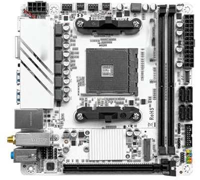 La Placa Base for computadora Fit For JGINYUE ITX AM4 B450 ARGB admite RAM de Escritorio DDR4, Ranura for CPU, NVME M.2, USB 3.0 VGA for Ryzen5 Placa Madre