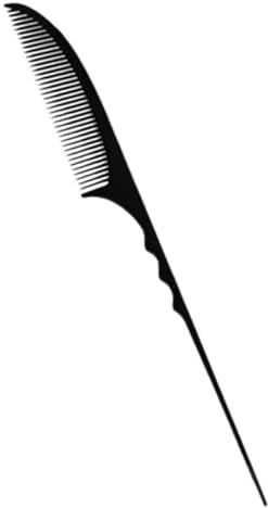 Antistatischer Haarstyling Toupierkamm mit Griffnut 22x2,4cm | Pp, Abgerundete Spitze, Präzises Abteilen, für Damen und Mädchen, Schwarz