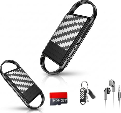 Infinn Digitales Diktiergerät, 64GB, KI Rauschunterdrückung, 4800h Audio-Aufnahme mit Wiedergabe, Abhörgerät, Audio Aufnahmegerät, Sprachaktivierte Voice Recorder für Interviews, Vorträge etc.