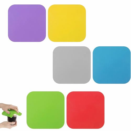 6 Pezzi Apri Barattolo in Gomma Apribarattoli in Silicone Multifunzione