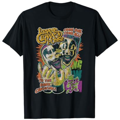 ICP Dark Carnival Colorful Collage Distressed Hip Hop T-Shirt