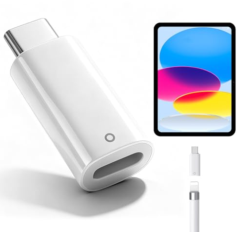 nilic Pencil Charger Adapter,USB C to Lightning Adapter Plug and Play | for Apple Pencil 1st Generation USB Charger Adapters for iPad 10th Gen with Efficient Bluetooth Pairing & Fast Charging