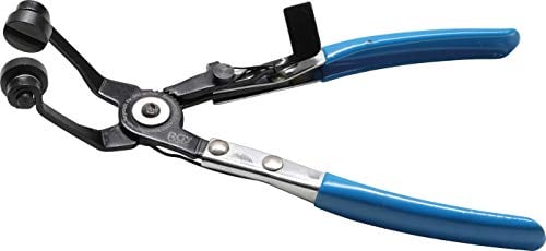BGS 477 | Hose Clamp Pliers | Bent Type | with Ratcheting Function | 220 mm